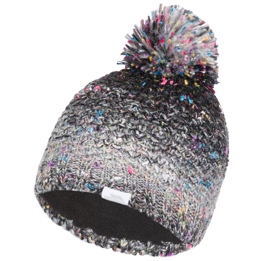 (EACH, Black) Trespass Womens Pom Pom Hat Knitted Beanie Kellisa