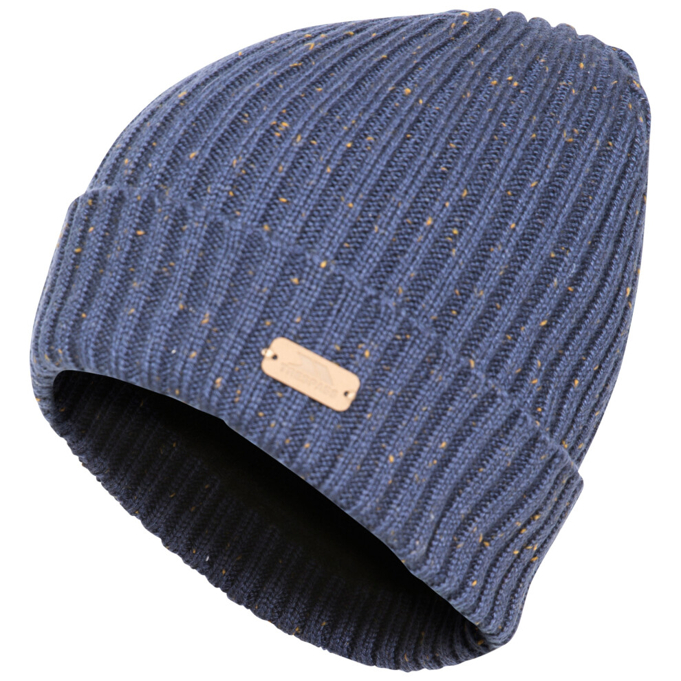 (EACH, Navy Fleck) Trespass Mens Beanie Hat Knitted Winter Hat Mateo