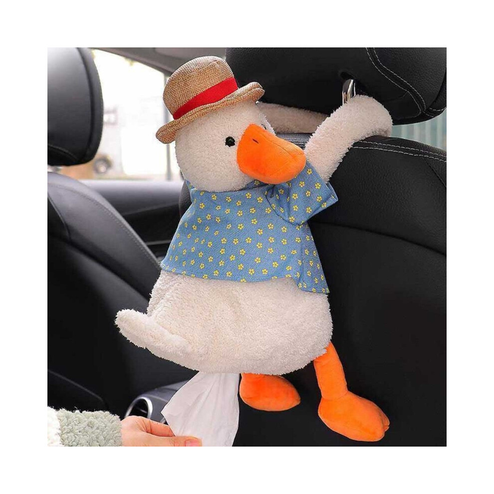 Creative Car Tissue Case Storage Box Dispenser Cartoon Duck Butt Napkin Holder For Car Supplies 6132729311175