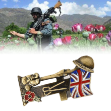 Safflower 2024 Pin Badge Brooch Remembrance Never Forget Veteran Military Pin Uk