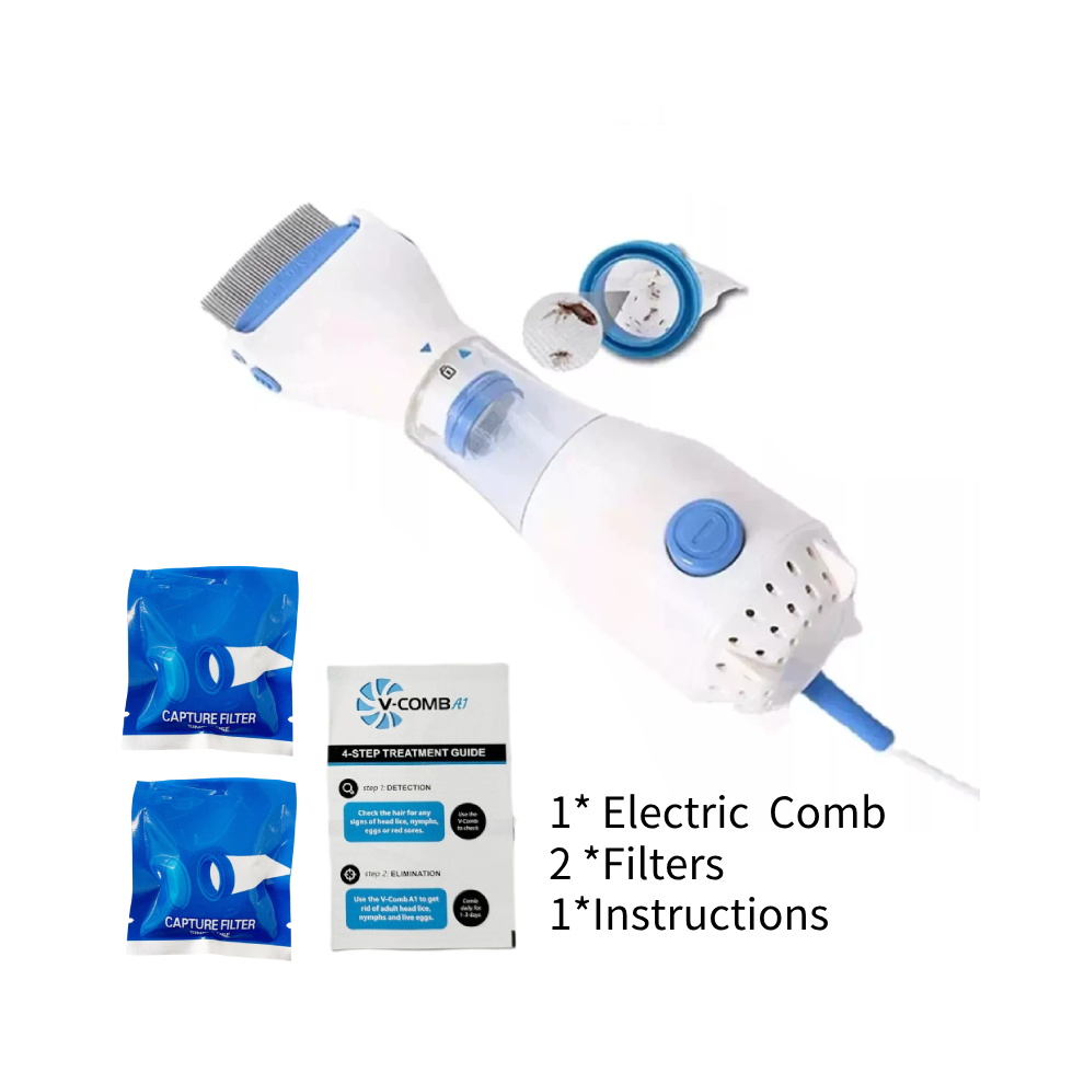 (UK) Pet Comb Electric Lice Remover Hair Cleaner Removing Flea Lice Egg Floating Hair