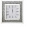 Crushed Diamond Mirror Wall Clock, 30 x 30 cm, Square, Roman Numerals 2