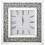 Crushed Diamond Mirror Wall Clock, 30 x 30 cm, Square, Roman Numerals 1