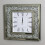 Crushed Diamond Mirror Wall Clock, 30 x 30 cm, Square, Roman Numerals 9