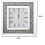 Crushed Diamond Mirror Wall Clock, 30 x 30 cm, Square, Roman Numerals 12