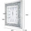 Crushed Diamond Mirror Wall Clock, 30 x 30 cm, Square, Roman Numerals 13