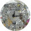 Large Round Number Diamond Crystal Mirror Wall Clock, 40 cm Silver 1