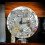 Large Round Number Diamond Crystal Mirror Wall Clock, 40 cm Silver 3
