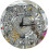 Large Round Number Diamond Crystal Mirror Wall Clock, 40 cm Silver 4