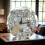 Large Round Number Diamond Crystal Mirror Wall Clock, 40 cm Silver 5