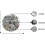 Large Round Number Diamond Crystal Mirror Wall Clock, 40 cm Silver 8