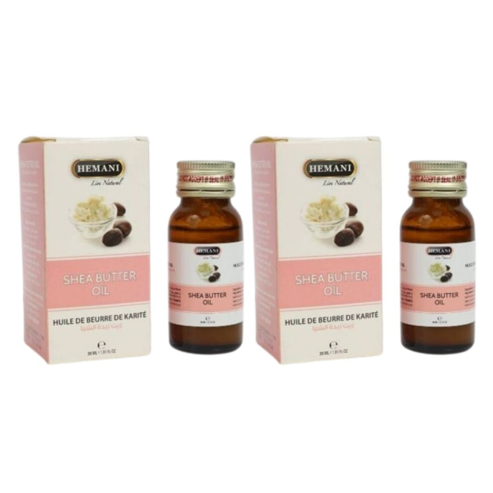 Hemani Shea Butter Herbal Oil 30ml Pack Of 2 |Natural Vitamins A & E |Nourishing & Moisturising Skin |Fight acne, Reduce Wrinkles & Stretch Marks