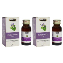 Hemani Sweet Violet Herbal Oil 30ml Pack Of 2 |Antiseptic & Antifungal |Reduce Acne & Boils |Treatment of Sore Throat & Tongue |Aromatherapy Oil
