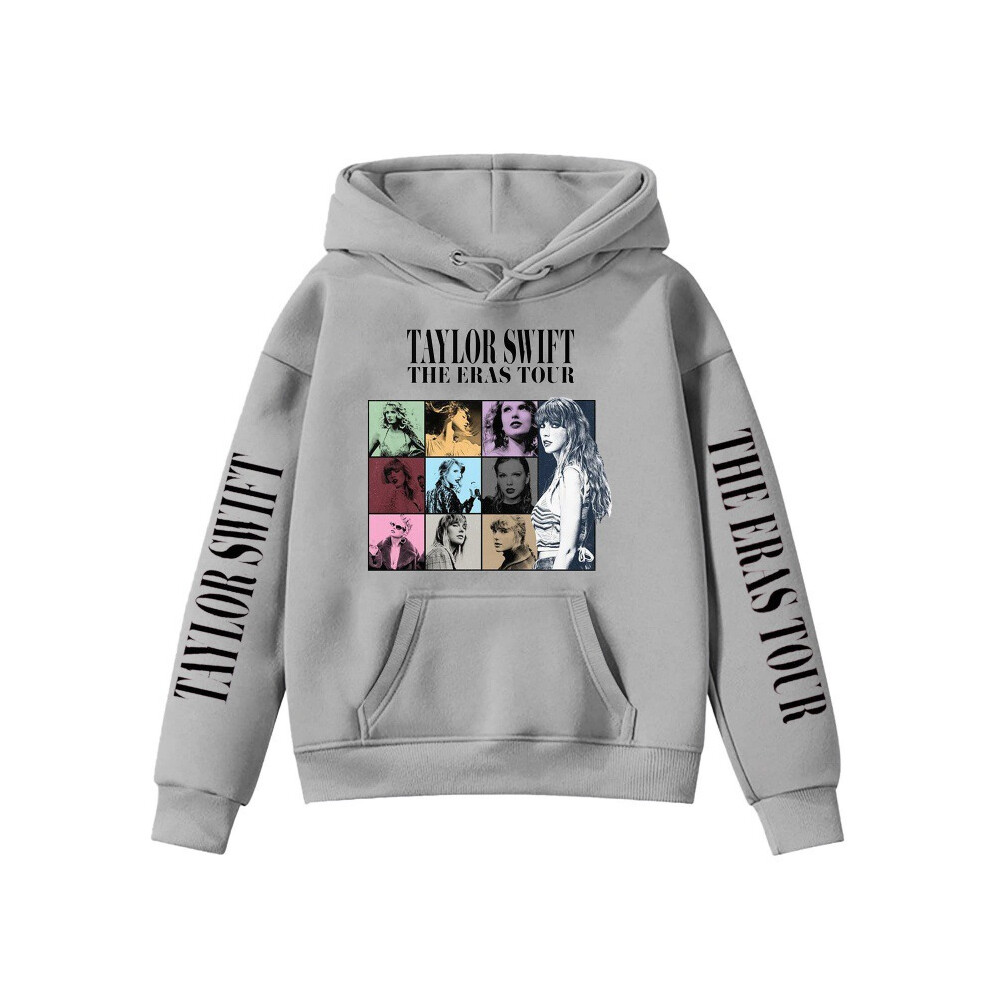 (Grey, 150cm) Girls Hoodies 1989 Casual Taylor Sweatshirt Swifts Pullover Hooded (Style 4)