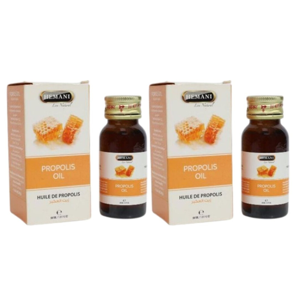 Hemani Propolis Herbal Oil 30ml Pack Of 2 |Antimicrobial |Prevents Virus & Bacteria |Strengthens Immune System|Fight Acne|Essential & Multipurpose Oil