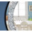 Crystal Round Silver Mirror, 40x40 cm, Frameless Wall Hanging Mirror 6