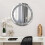 Crystal Round Silver Mirror, 40x40 cm, Frameless Wall Hanging Mirror 7