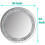 Crystal Round Silver Mirror, 40x40 cm, Frameless Wall Hanging Mirror 12