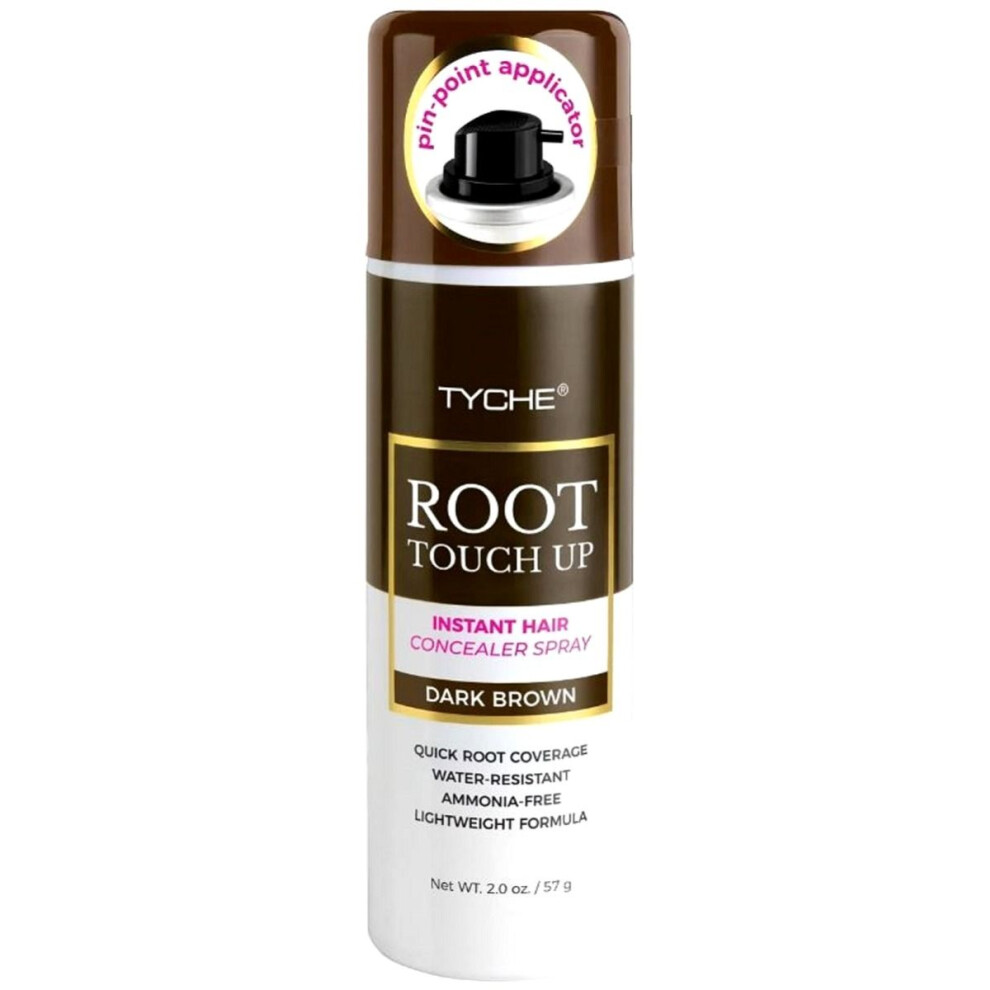 Tyche Nk Root Touch Up Dark Instant Hair Concealer Spray 2 Oz Brown