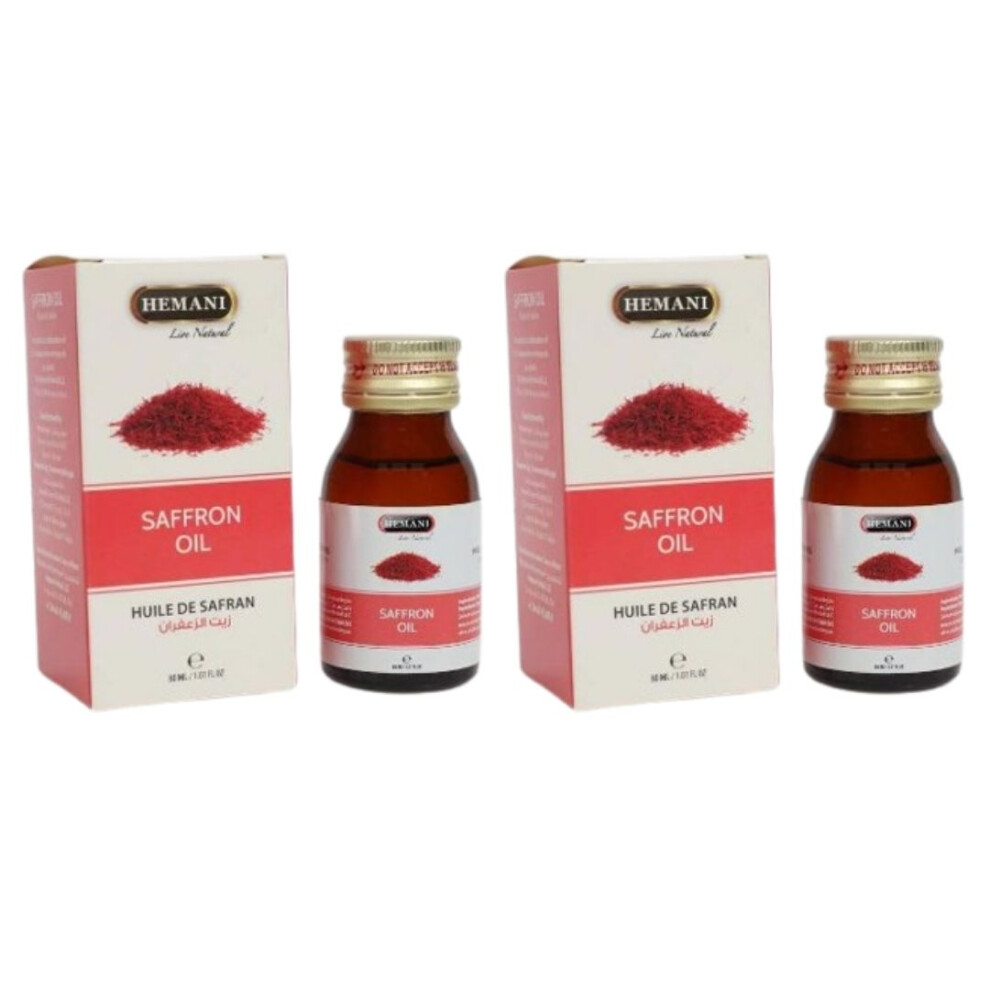 Hemani Saffron Herbal Oil 30ml Pack Of 2 |Asthma Treatment |Relief Cough & Sore Throat |Treat illnesses |Curing Gastric Problems |Multipurpose Oil
