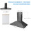 Living And Home Black 90CM Wall-mounted 3-Speed Chimney Range Hood Cooker Extractor 3