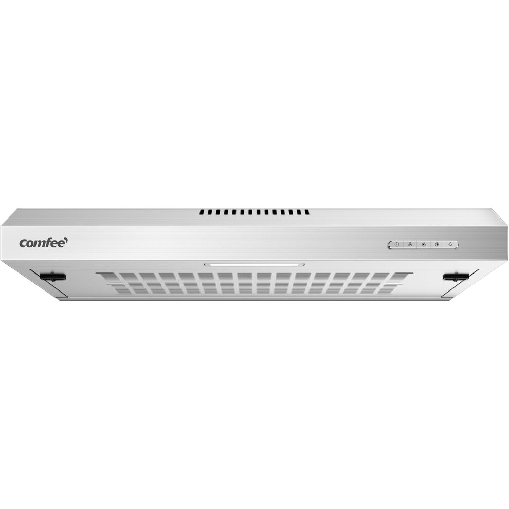 60cm Stainless Steel Under Cabinet Mount Range Hood with 3-Speed Modes