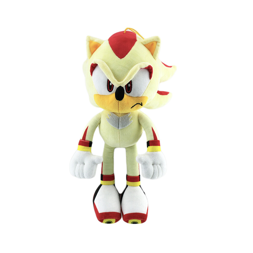 (White) Sonic The Hedgehog Plush Toys Knuckles Shadow Tails Cartoon Stuffed Doll Gift