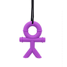 (Purple) Children Sensory Necklace Chew Toy Kids Adults Man Autism Adhd Biting Sensory