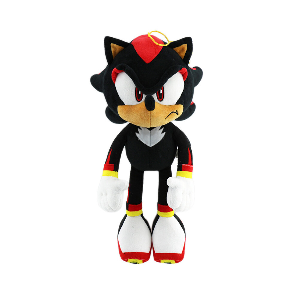 (Black) Sonic The Hedgehog Plush Toys Knuckles Shadow Tails Cartoon Stuffed Doll Gift