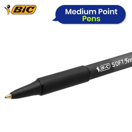 BIC BIC Soft Feel Ballpoint Pens Assorted Colour Ink 3 Pack Medium Tip 2