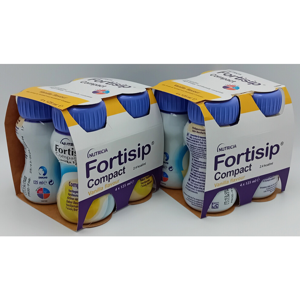 Nutricia Fortisip Compact Vanilla 125Ml Pack Of 8 - Ref: For015