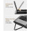 Foldable Laptop Desk Laptop Table with Cup Holder Height Adjustable 3