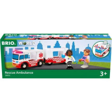 BRIO World - 36035 Rettungswagen | Eisenbahn-Set-Zubehr fr Kinder ab 3 Jahren