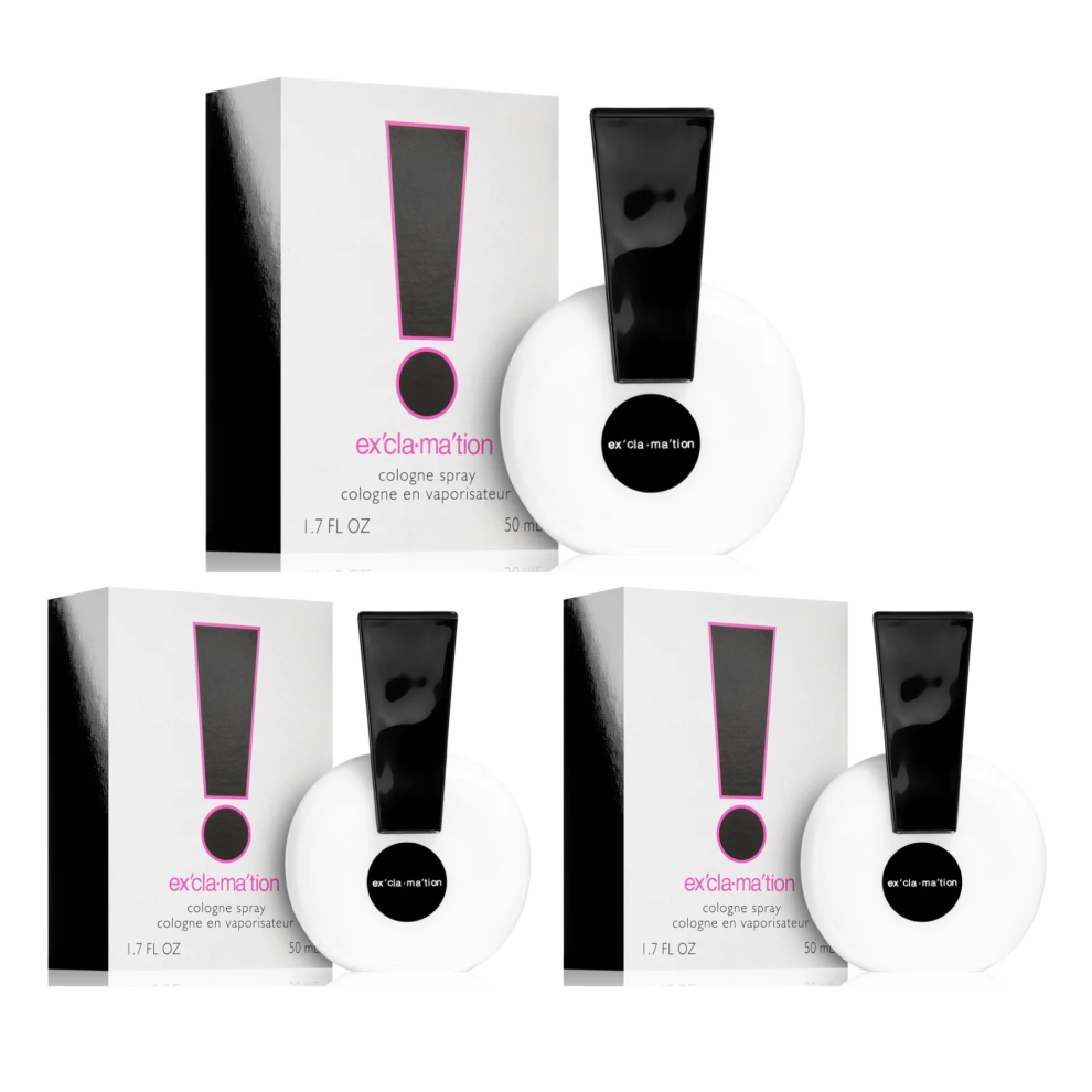 Coty Gemany Gmbh 3 X 50Ml Coty Exclamation Eau De Cologne Spray