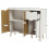 Vida Designs (Oak & White) Vida Designs 3 Door 1 Drawer Sideboard Storage 3