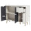 Vida Designs (Grey & White) Vida Designs 3 Door 1 Drawer Sideboard Storage 3