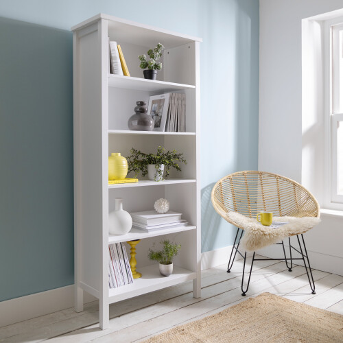 Noa and Nani Hemming 5 Tier Tall Bookcase in Classic White
