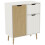Vida Designs (Oak & White) Vida Designs 2 Door 1 Drawer Sideboard Storage 12