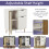 Vida Designs (Oak & White) Vida Designs 2 Door 1 Drawer Sideboard Storage 9