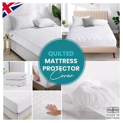 (Single Bed Mattress Protector) Soft Mattress Protector Extra Deep 30cm Bed Cover 2