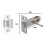 (Polished Chrome) Premium Privacy Button Tubular Latch 57mm Backset 5