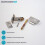 (Polished Chrome) Premium Privacy Button Tubular Latch 57mm Backset 6