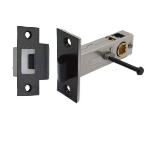 (Matt Black) Premium Privacy Button Tubular Latch 57mm Backset