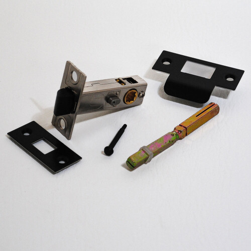 (Matt Black) Premium Privacy Button Tubular Latch 57mm Backset 2