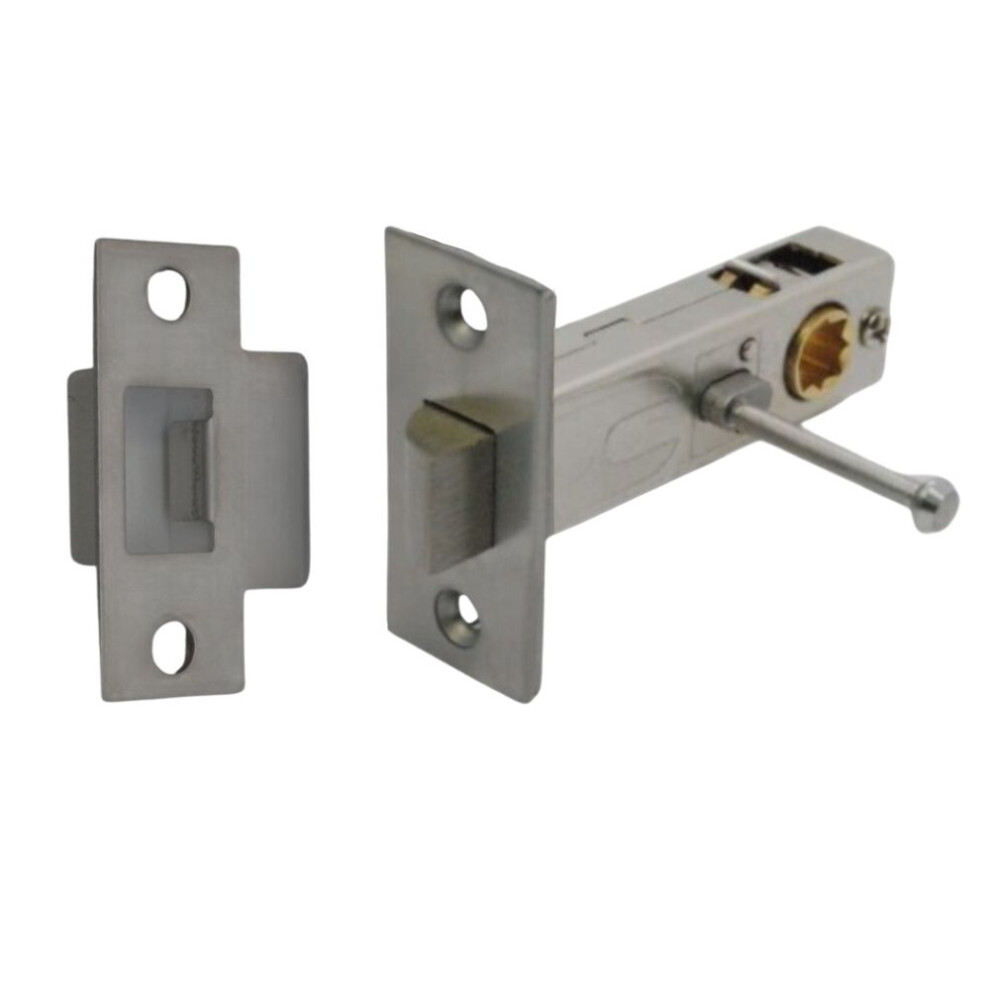 (Gunmetal) Premium Privacy Button Tubular Latch 57Mm Backset 5052351056248