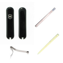 (Black) Victorinox 58mm Swiss Army Knife Spares - Tweezers Toothpick Spring Handles