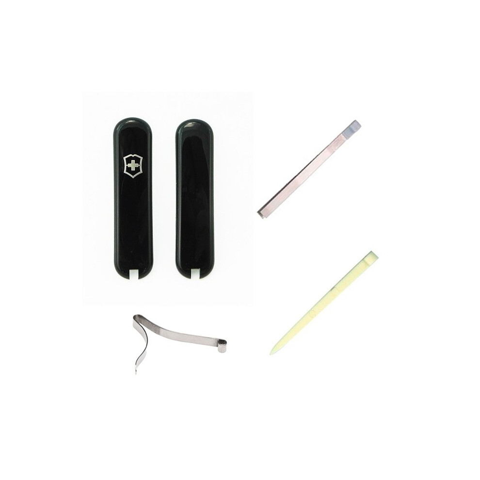 (Black) Victorinox 58mm Swiss Army Knife Spares - Tweezers Toothpick Spring Handles