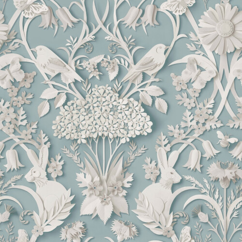 Fine Decor Dimensions Woodland Wallpaper Blue Fine Decor FD43605
