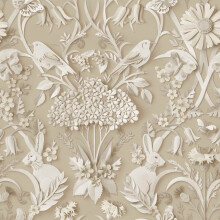 FD43606 Dimensions Woodland Wallpaper - Natural Fine Decor, Forest-Themed Wallcovering