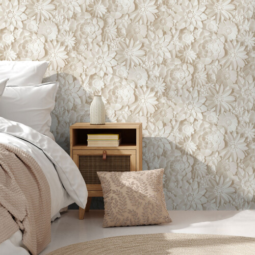 Fine Decor Dimensions Floral Wallpaper Natural Fine Decor FD43604 2